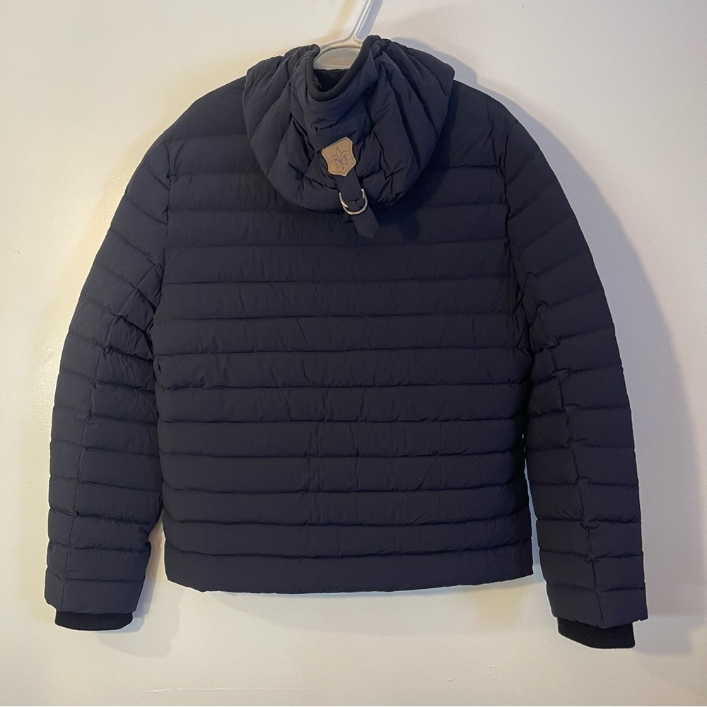 Mackage Mike Down Hooded Puffer Goose Down Jacket Size 42 - Navy Blue - Picture 2 of 14